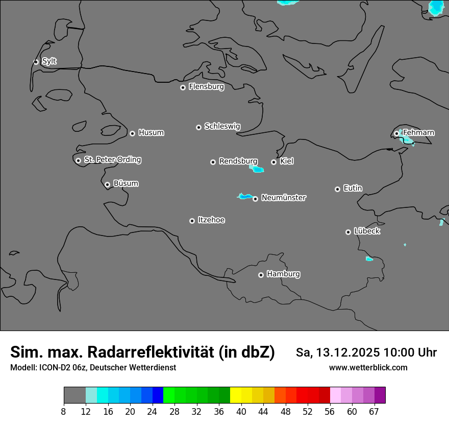Modellkarten Simuliertes Radarbild