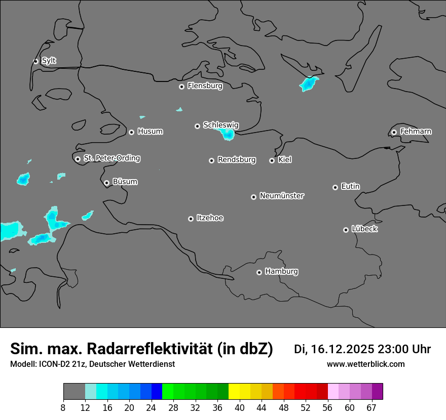 Modellkarten Simuliertes Radarbild