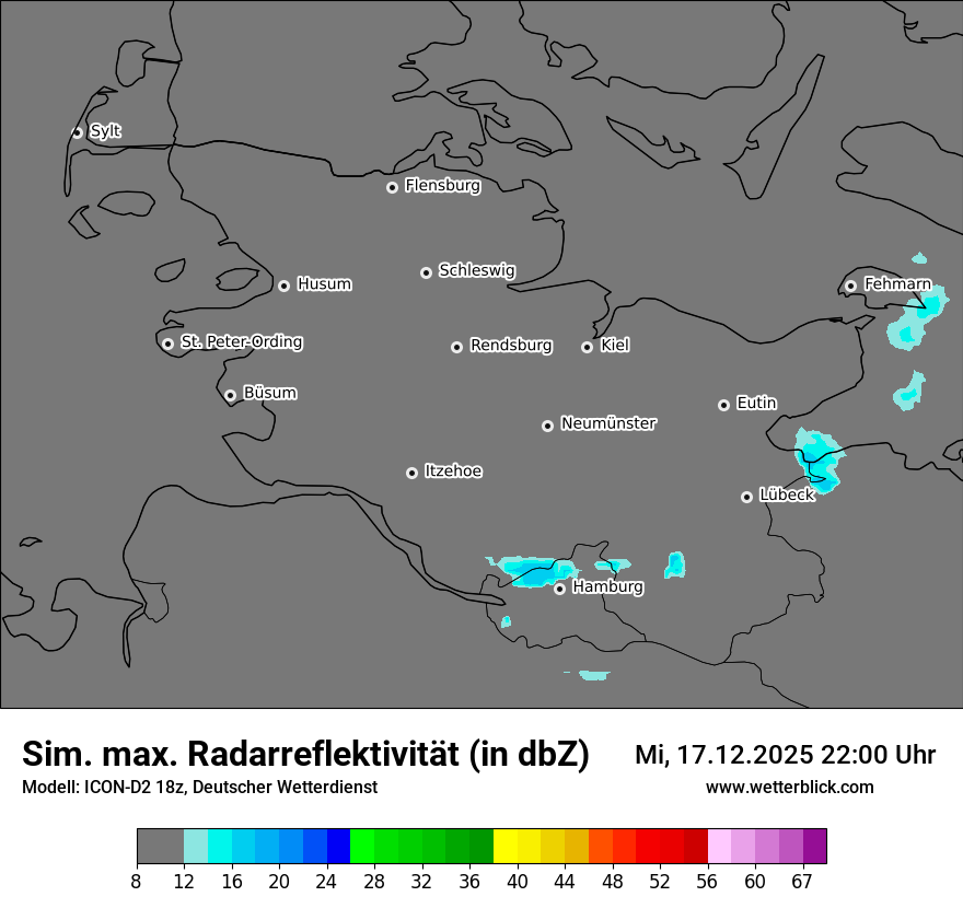 Modellkarten Simuliertes Radarbild