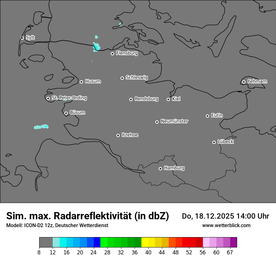Modellkarten Simuliertes Radarbild
