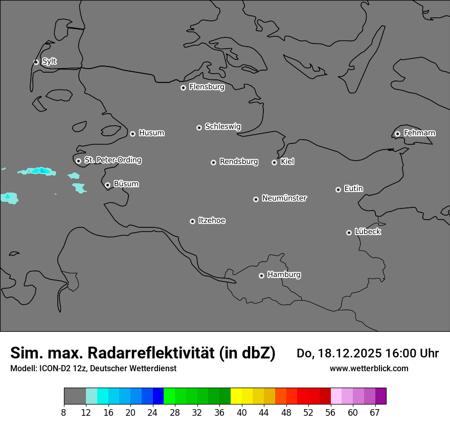 Modellkarten Simuliertes Radarbild