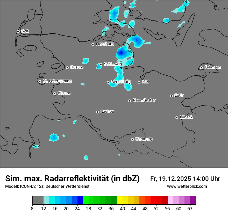 Modellkarten Simuliertes Radarbild