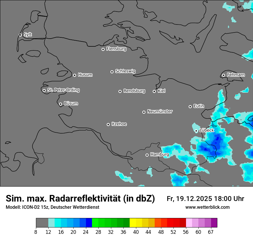 Modellkarten Simuliertes Radarbild
