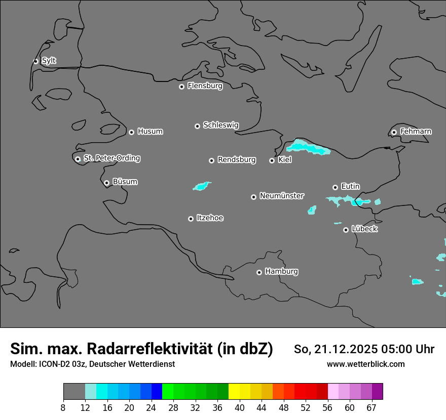 Modellkarten Simuliertes Radarbild