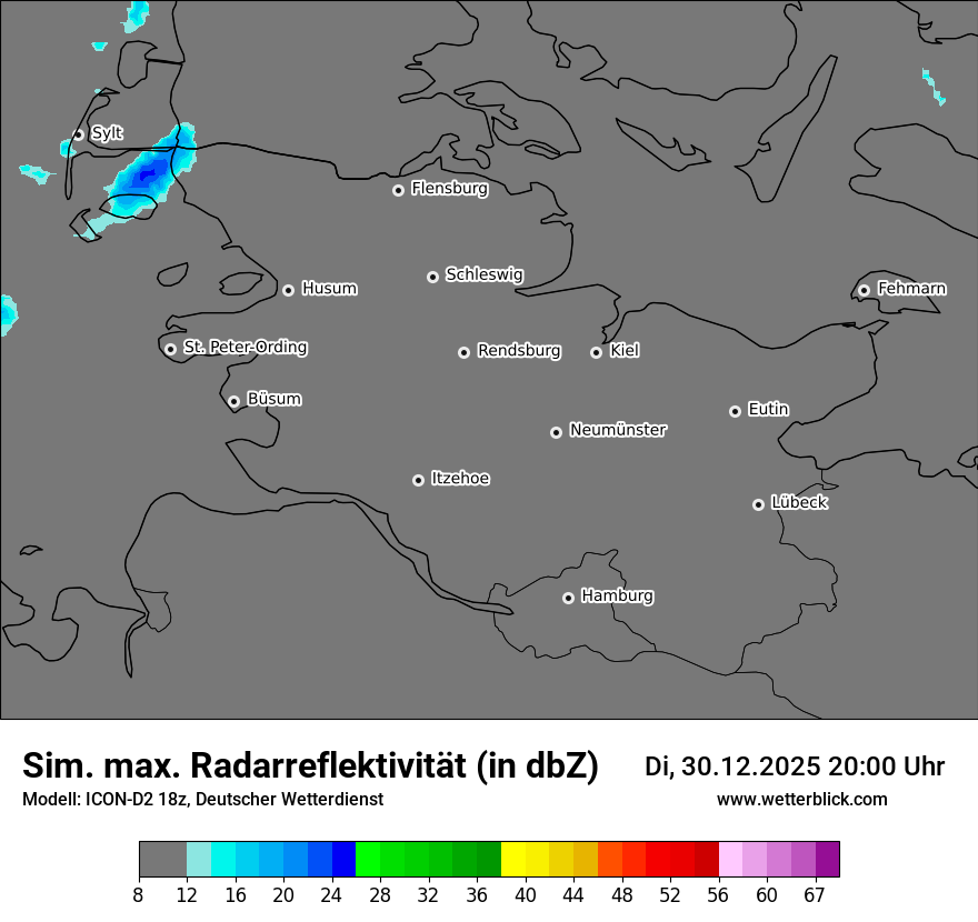 Modellkarten Simuliertes Radarbild