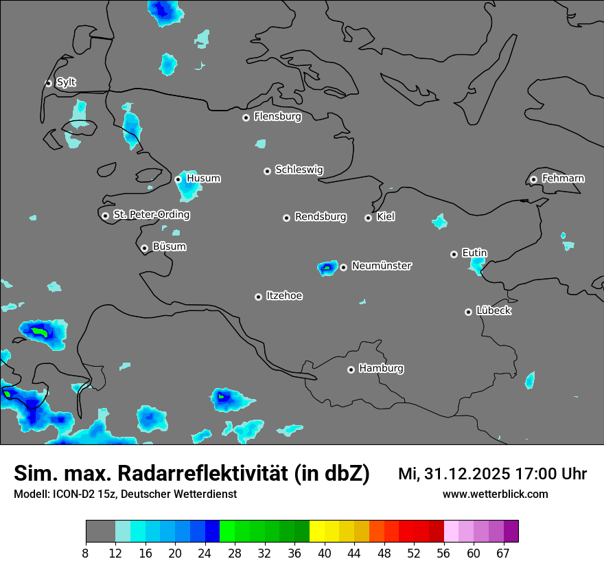 Modellkarten Simuliertes Radarbild