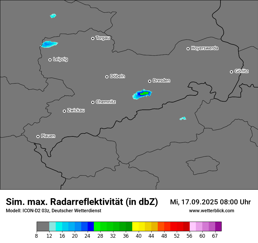 Modellkarten Simuliertes Radarbild