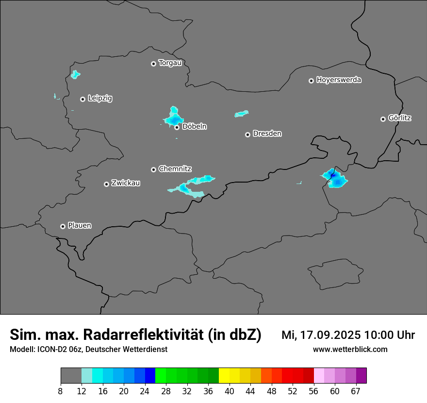 Modellkarten Simuliertes Radarbild