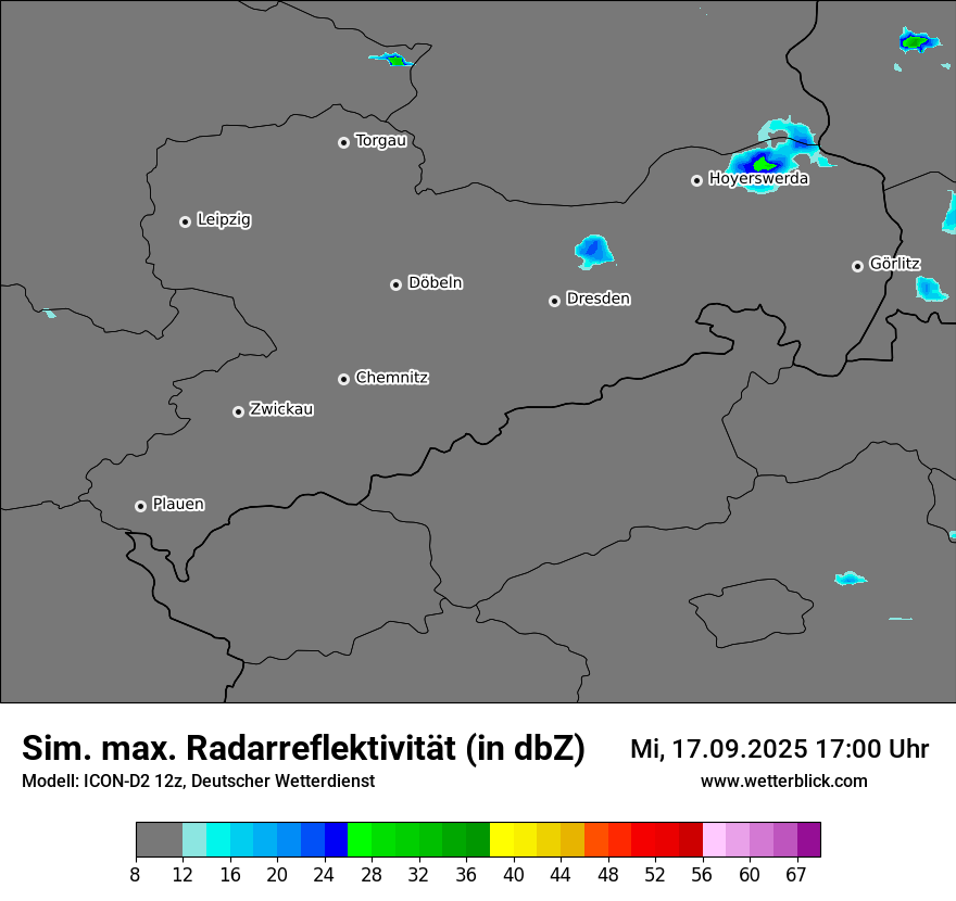 Modellkarten Simuliertes Radarbild