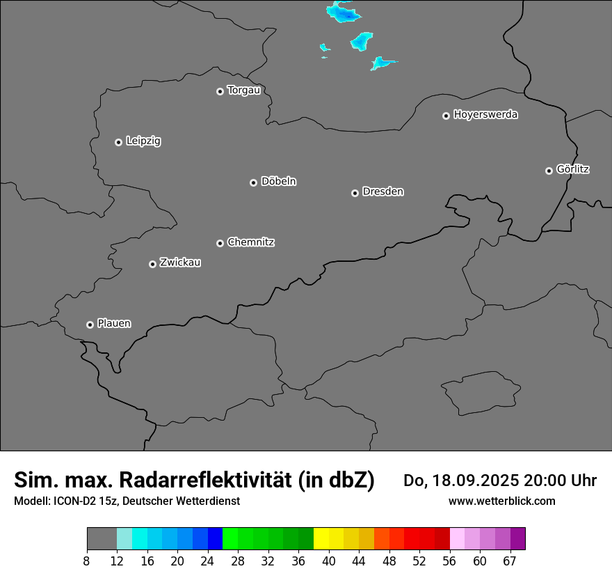 Modellkarten Simuliertes Radarbild