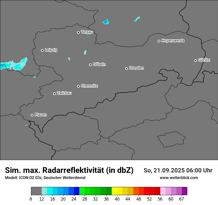 Modellkarten Simuliertes Radarbild
