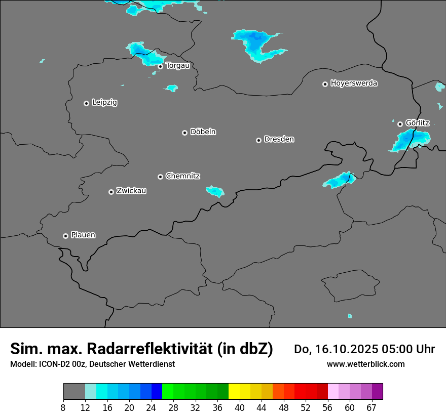 Modellkarten Simuliertes Radarbild