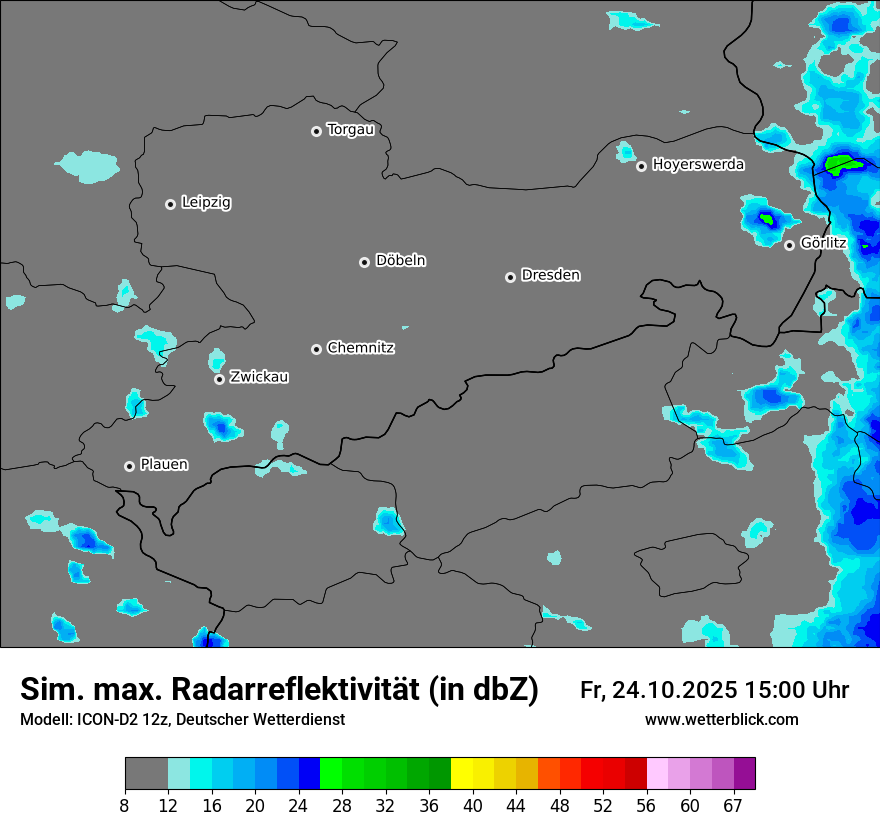 Modellkarten Simuliertes Radarbild