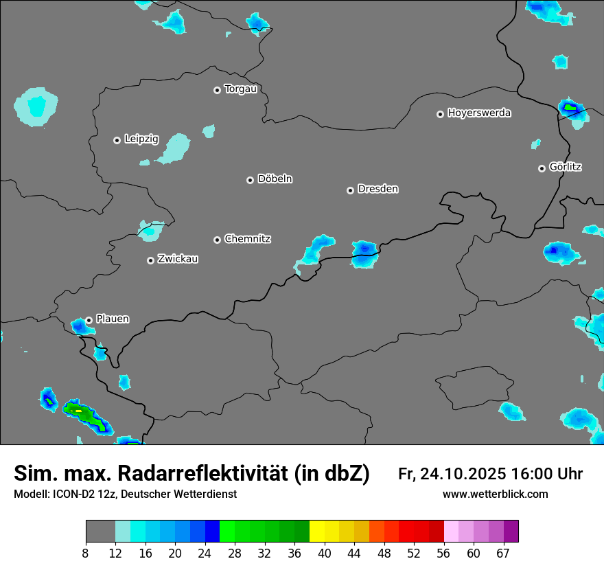 Modellkarten Simuliertes Radarbild