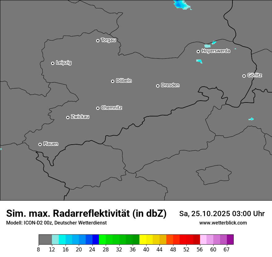 Modellkarten Simuliertes Radarbild