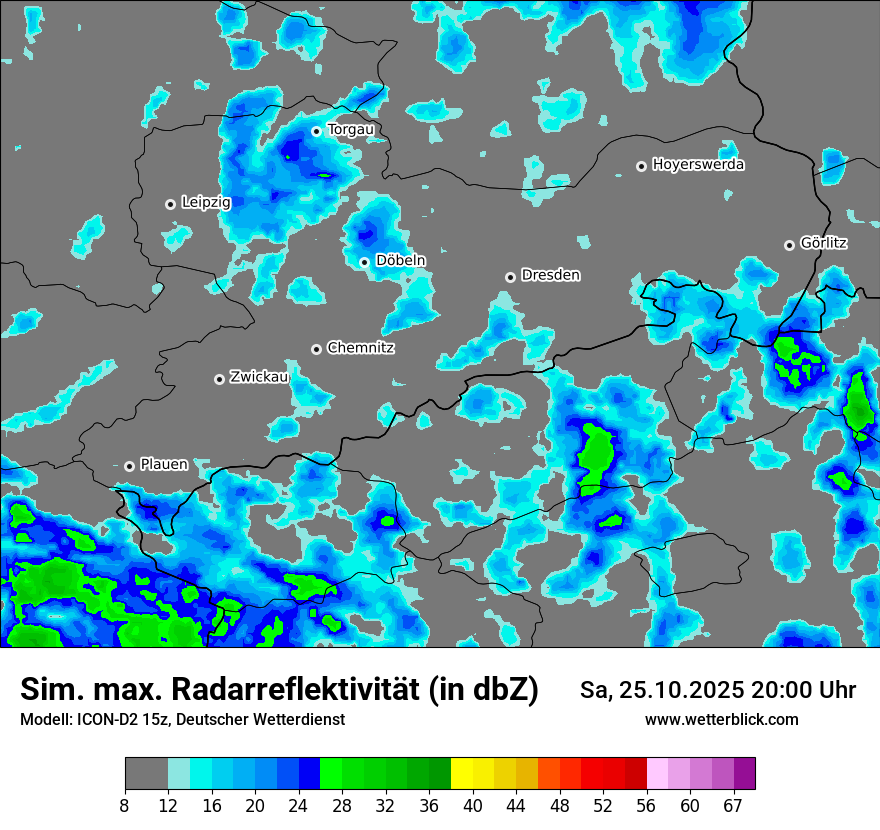 Modellkarten Simuliertes Radarbild
