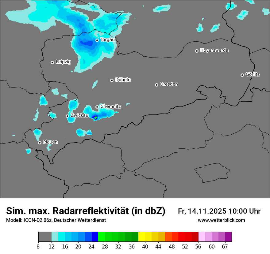 Modellkarten Simuliertes Radarbild