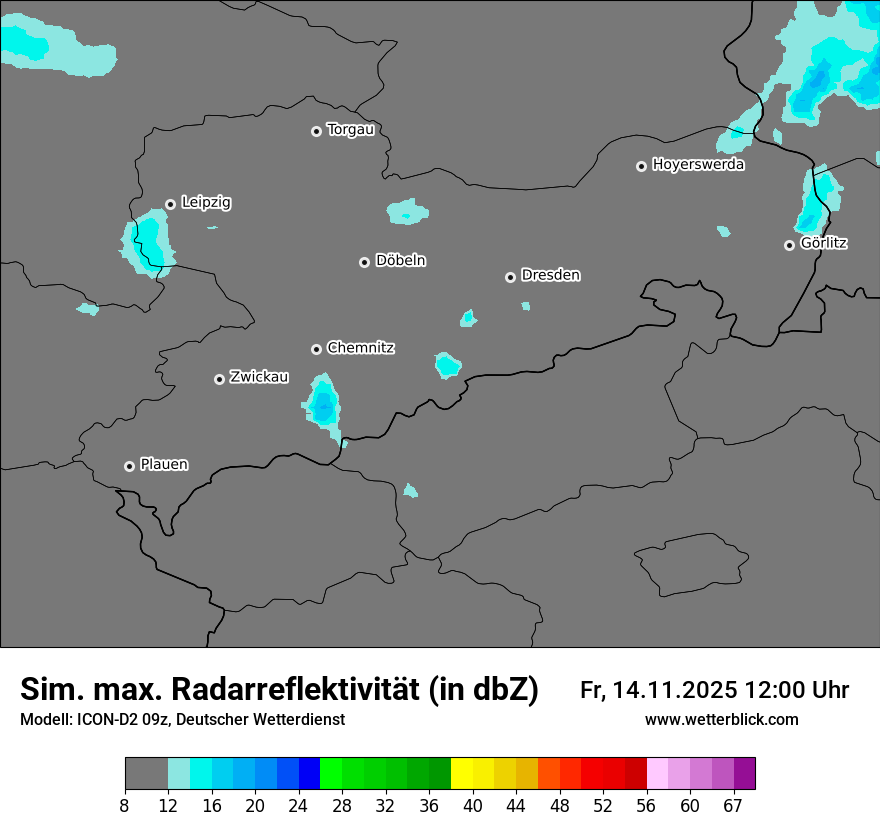 Modellkarten Simuliertes Radarbild