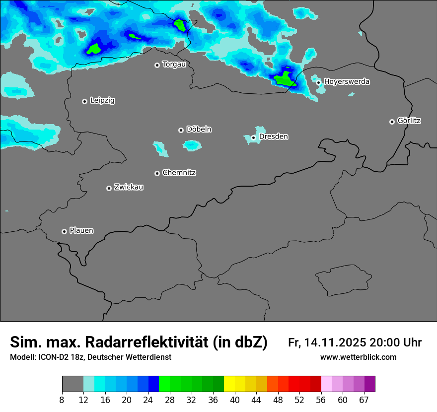 Modellkarten Simuliertes Radarbild