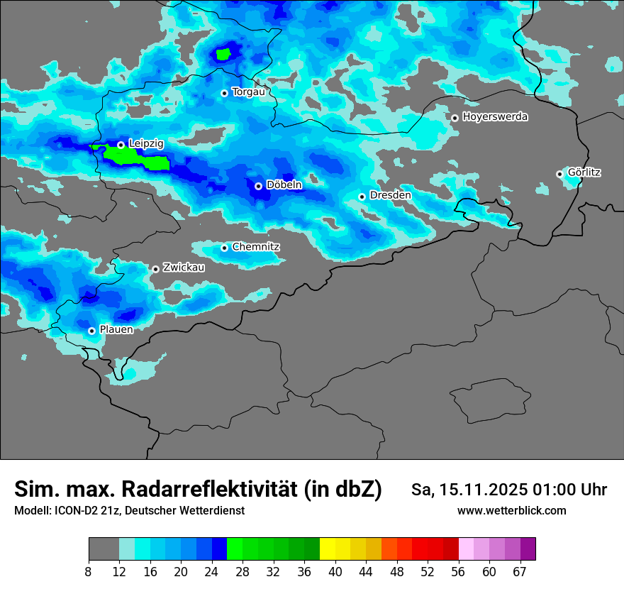 Modellkarten Simuliertes Radarbild