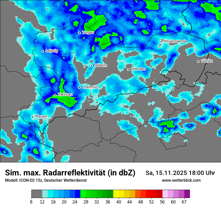 Modellkarten Simuliertes Radarbild
