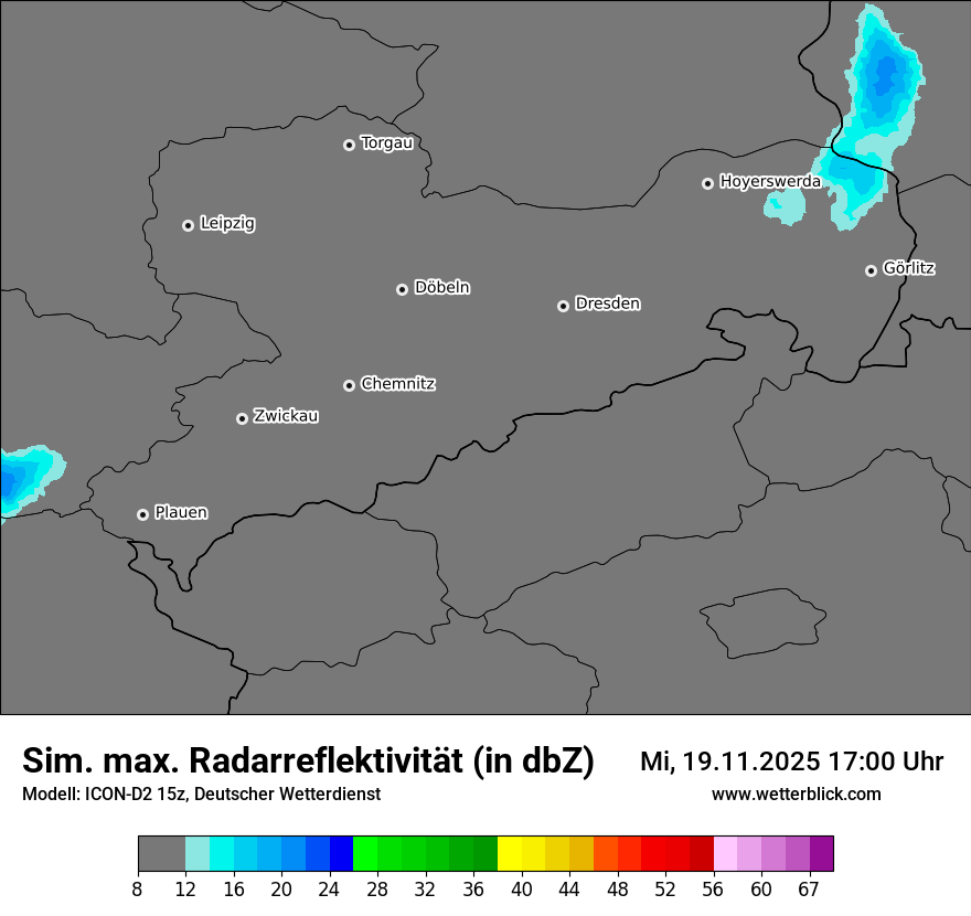 Modellkarten Simuliertes Radarbild