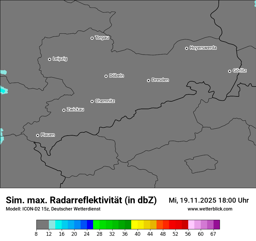Modellkarten Simuliertes Radarbild