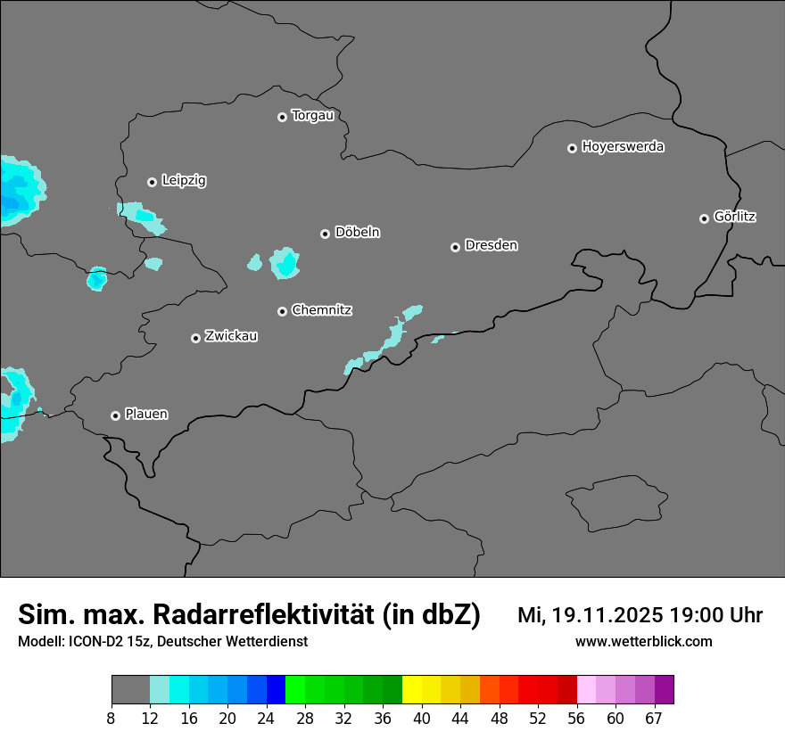 Modellkarten Simuliertes Radarbild