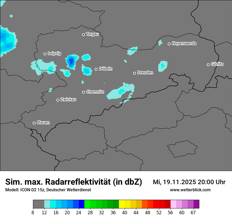Modellkarten Simuliertes Radarbild