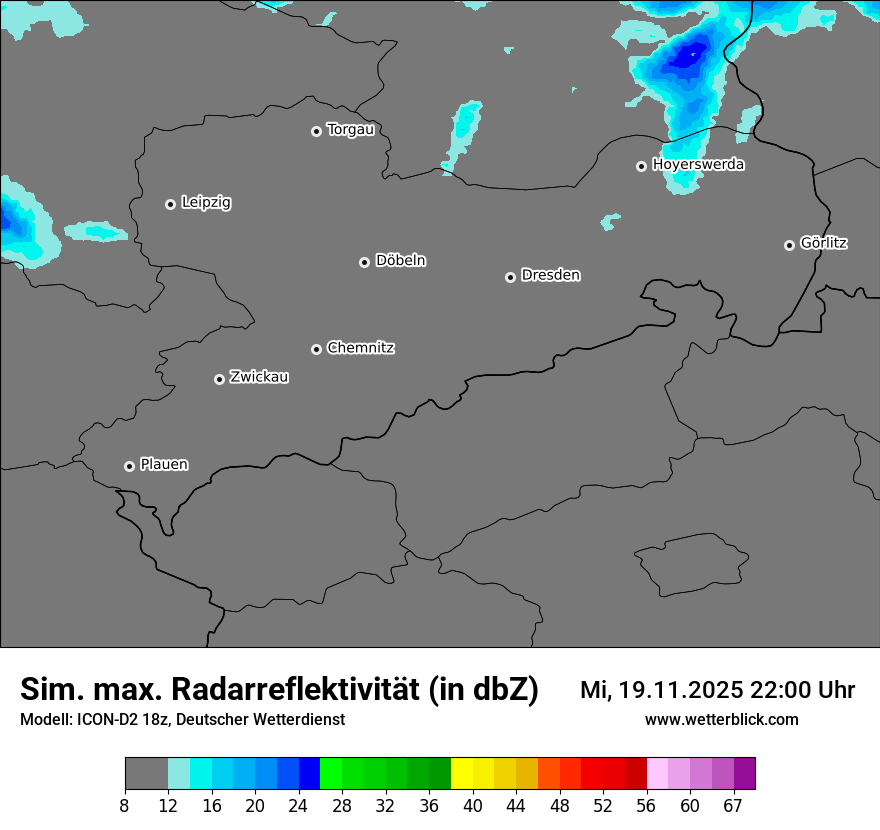 Modellkarten Simuliertes Radarbild