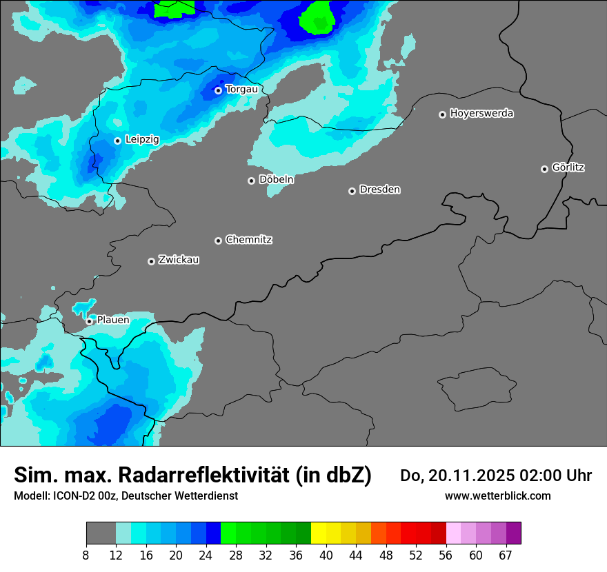 Modellkarten Simuliertes Radarbild