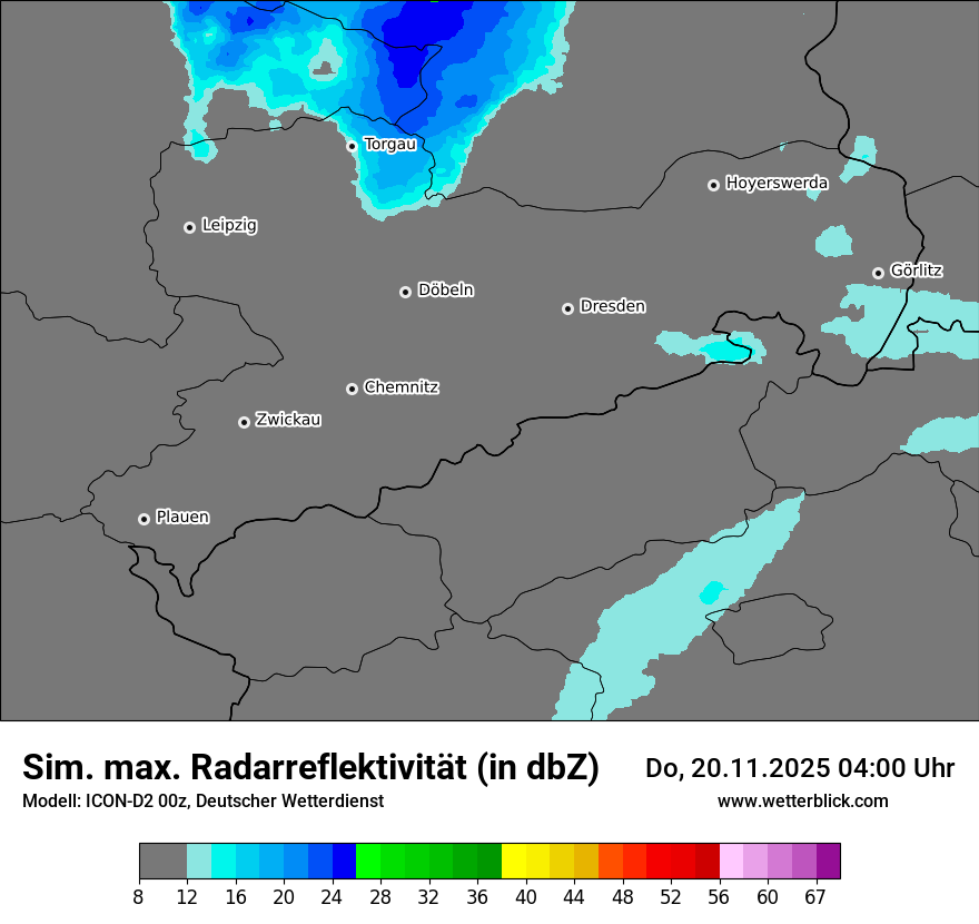 Modellkarten Simuliertes Radarbild
