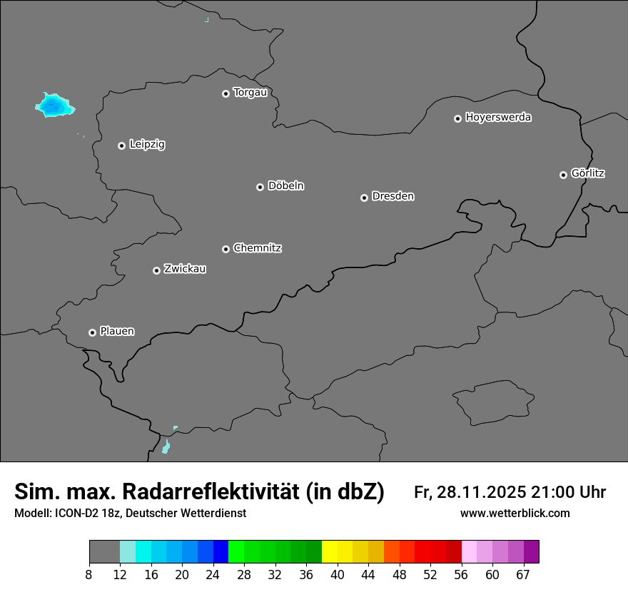 Modellkarten Simuliertes Radarbild