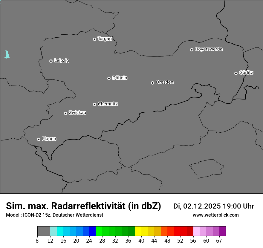 Modellkarten Simuliertes Radarbild