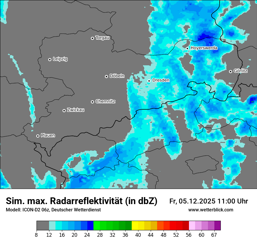 Modellkarten Simuliertes Radarbild