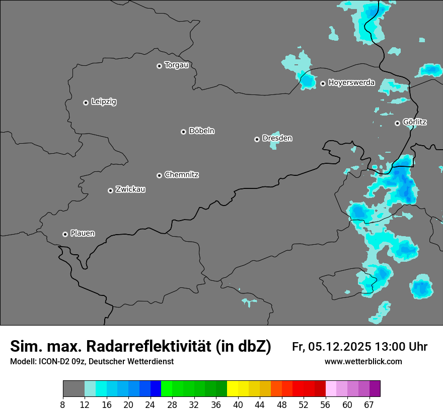 Modellkarten Simuliertes Radarbild