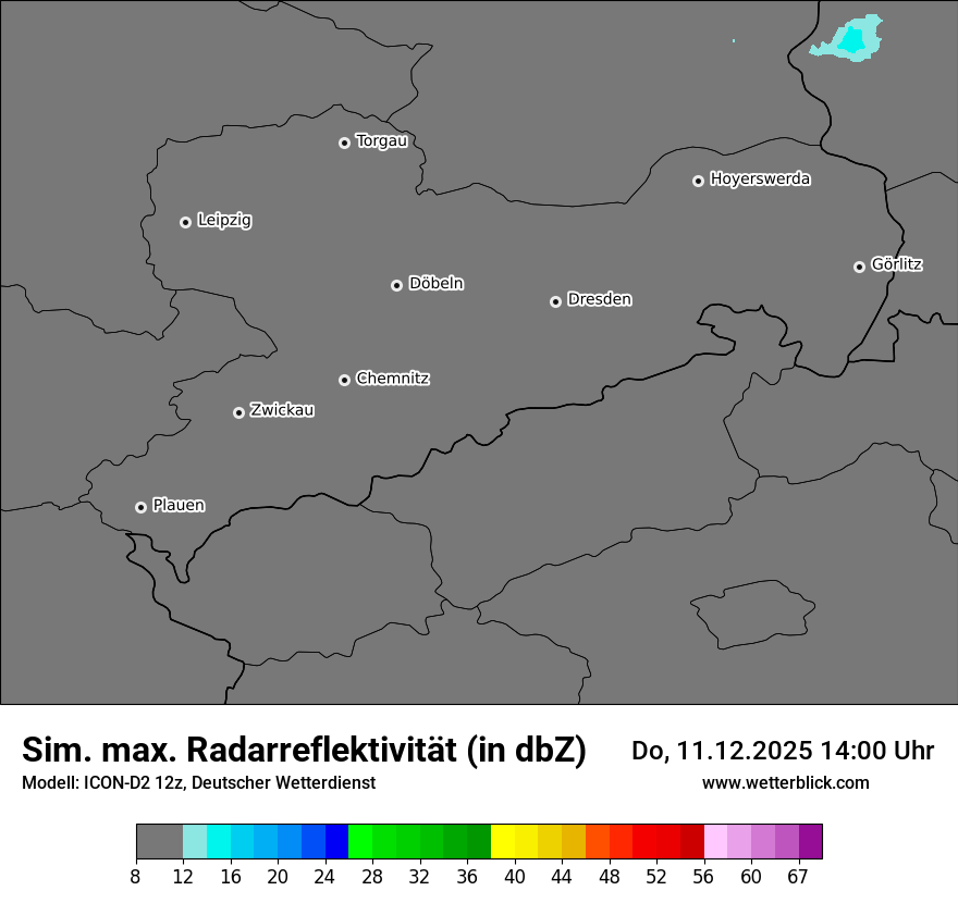 Modellkarten Simuliertes Radarbild