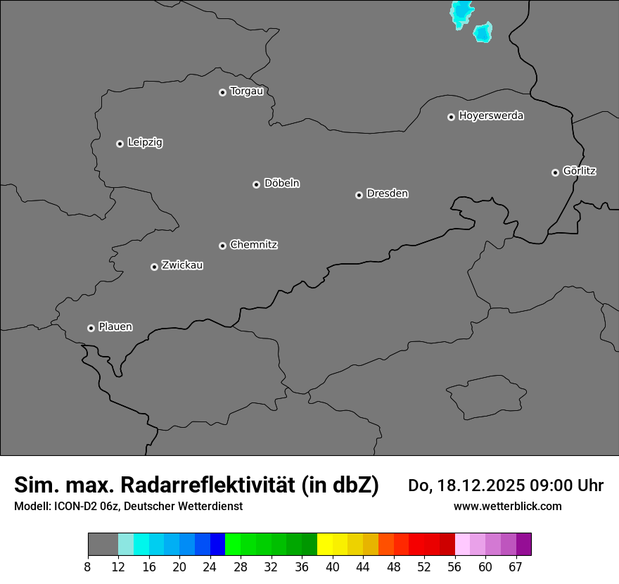 Modellkarten Simuliertes Radarbild