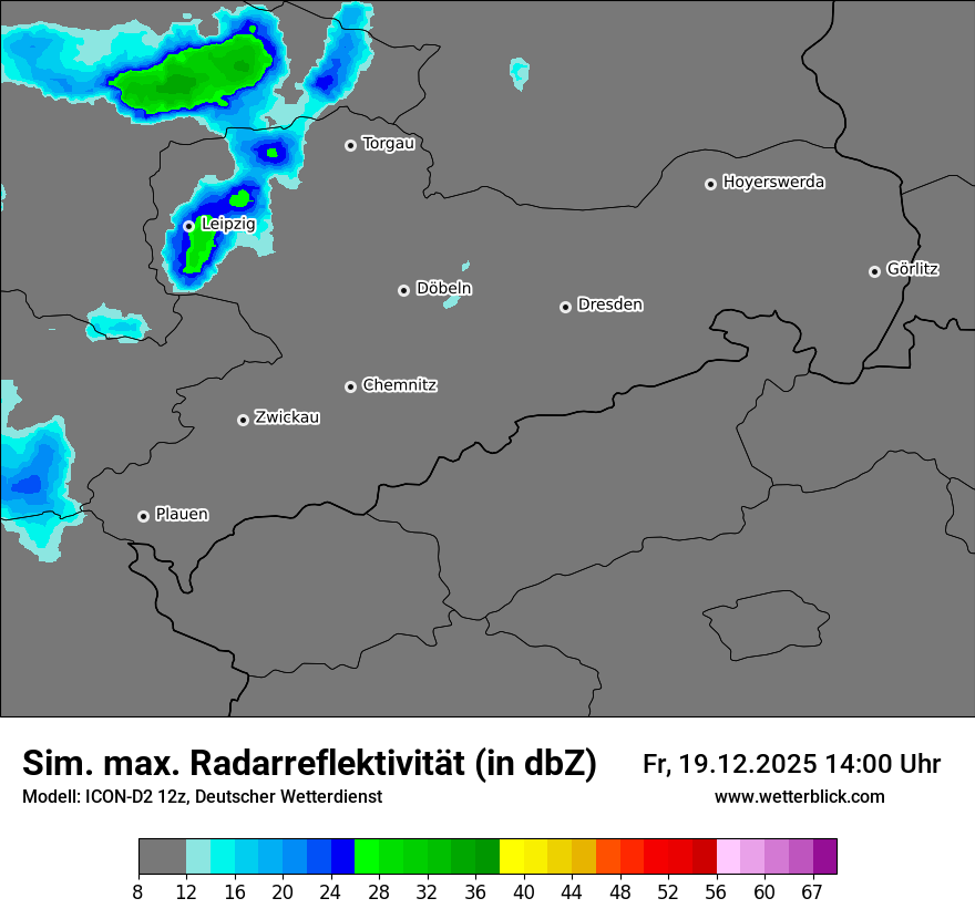 Modellkarten Simuliertes Radarbild