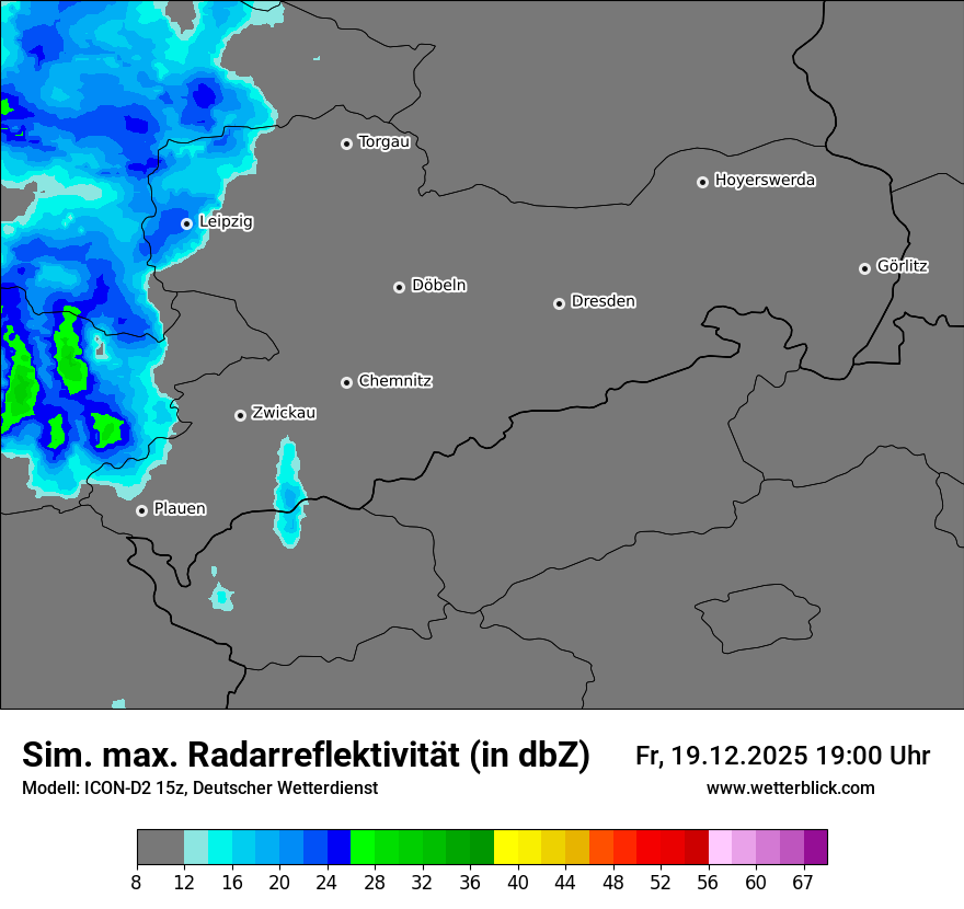 Modellkarten Simuliertes Radarbild