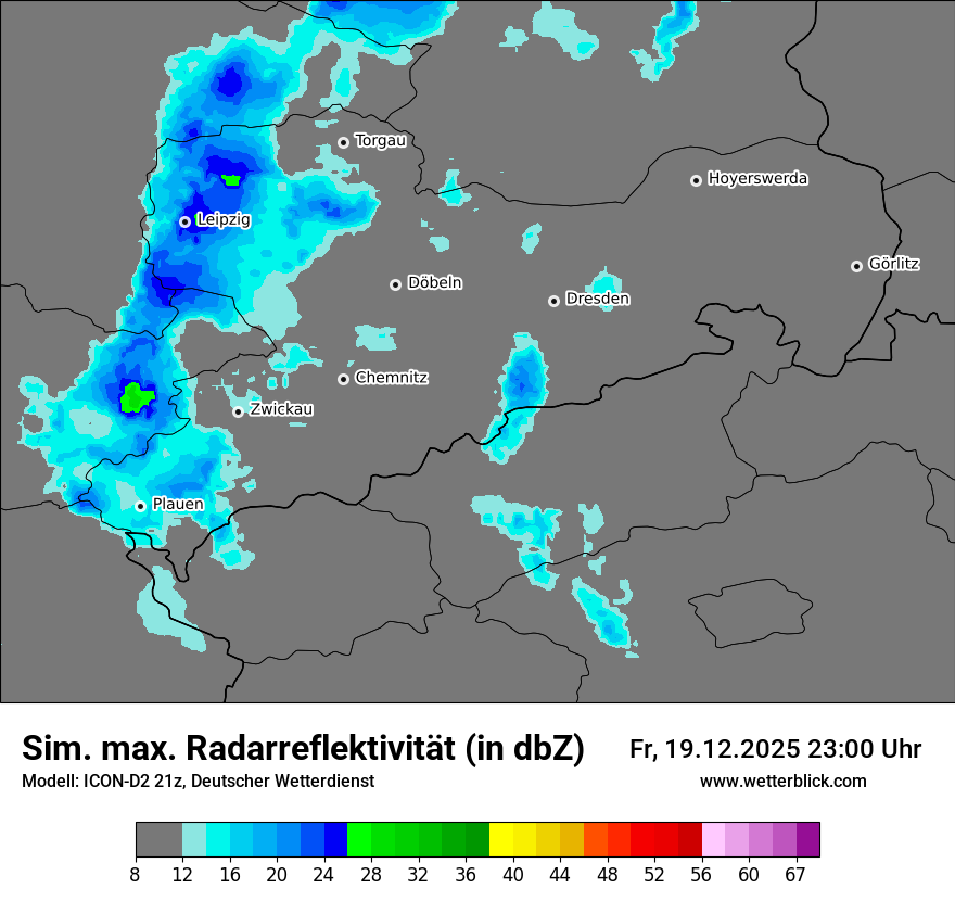 Modellkarten Simuliertes Radarbild