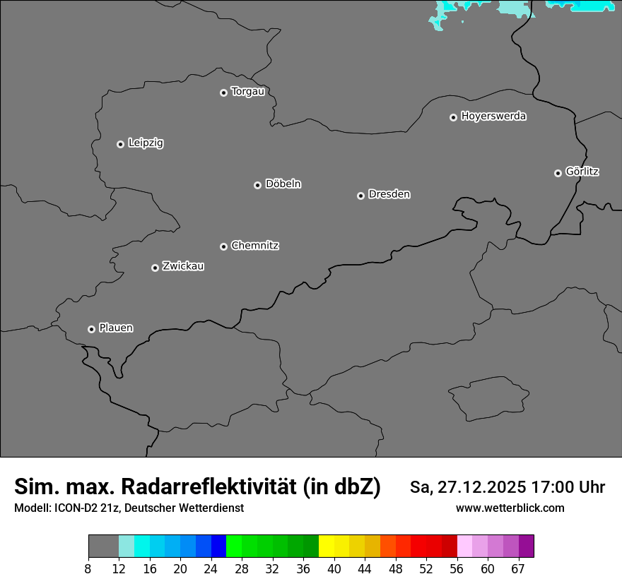 Modellkarten Simuliertes Radarbild