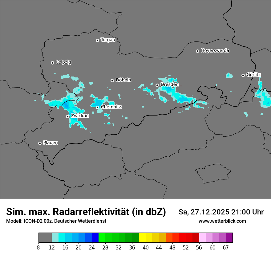 Modellkarten Simuliertes Radarbild