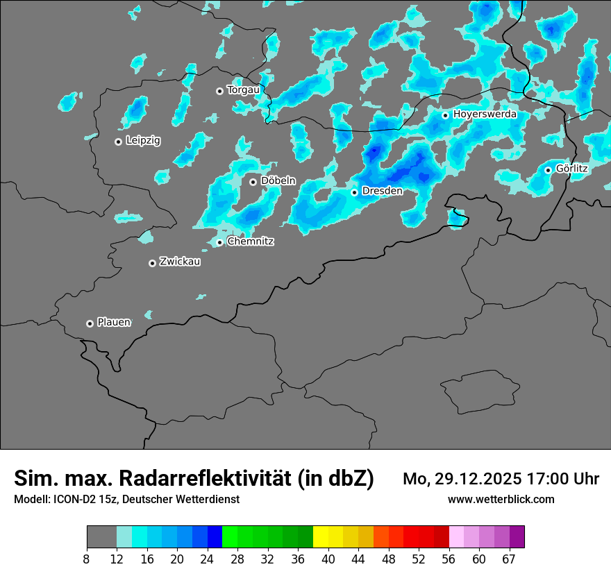 Modellkarten Simuliertes Radarbild