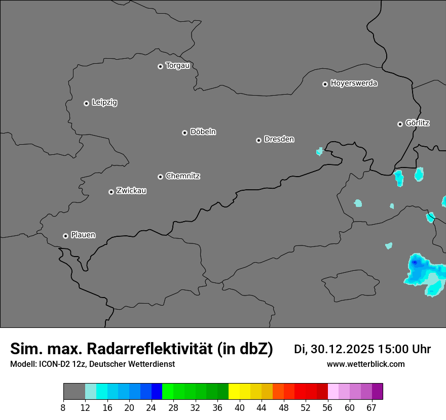 Modellkarten Simuliertes Radarbild
