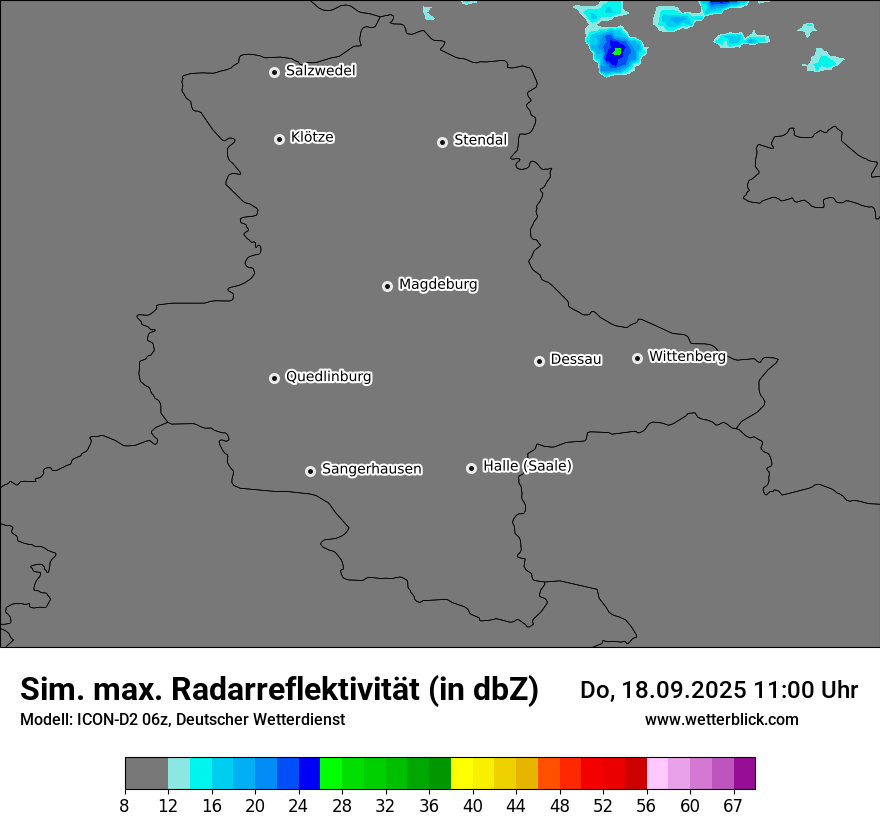 Modellkarten Simuliertes Radarbild
