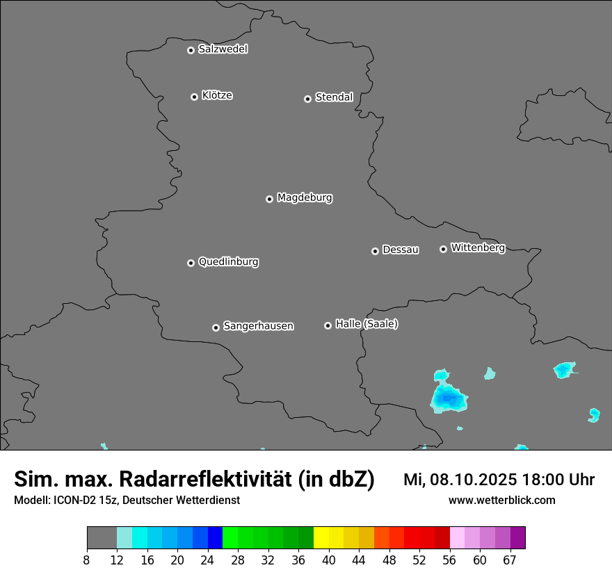 Modellkarten Simuliertes Radarbild