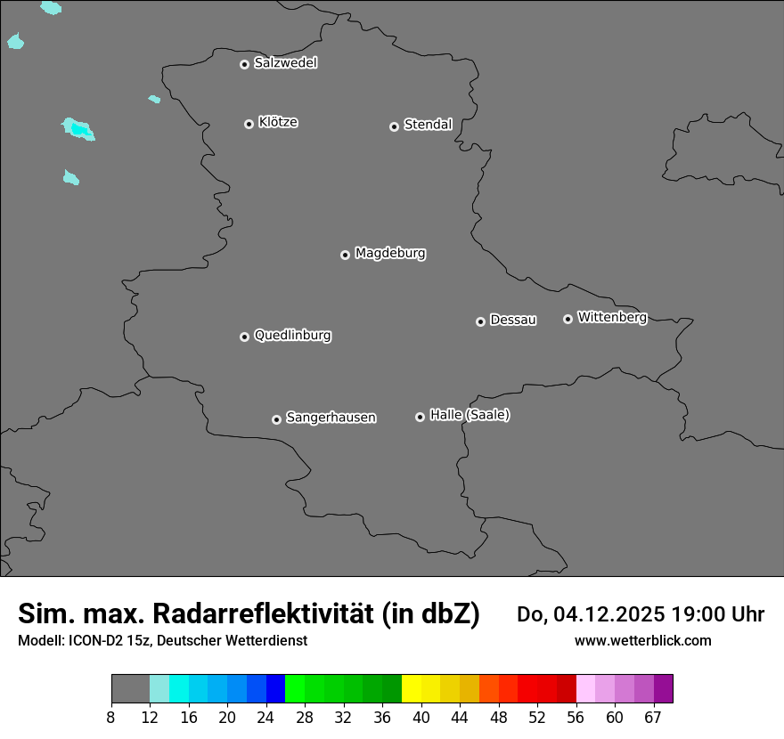 Modellkarten Simuliertes Radarbild