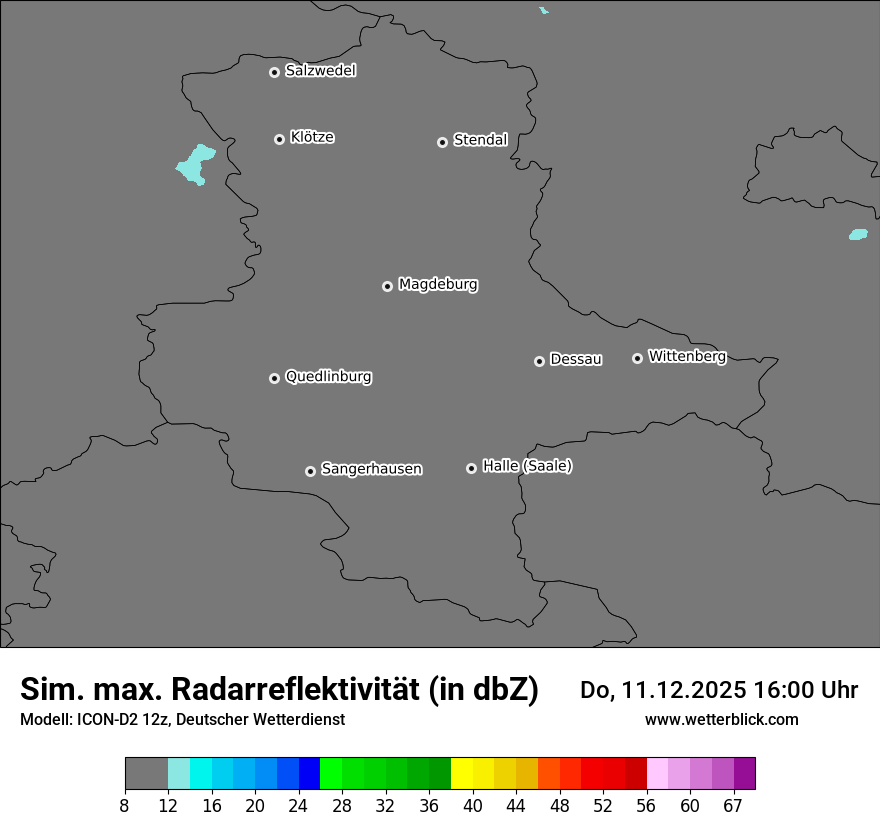 Modellkarten Simuliertes Radarbild