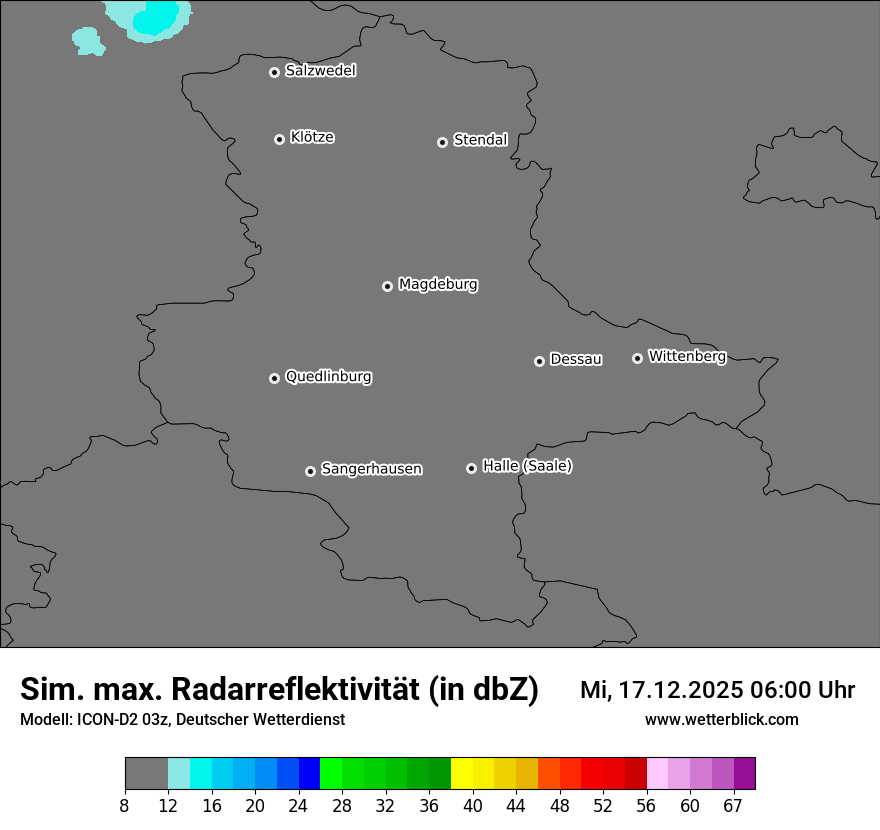 Modellkarten Simuliertes Radarbild